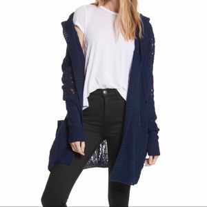 Free People Lemon Drop Hooded Cardigan Size XS